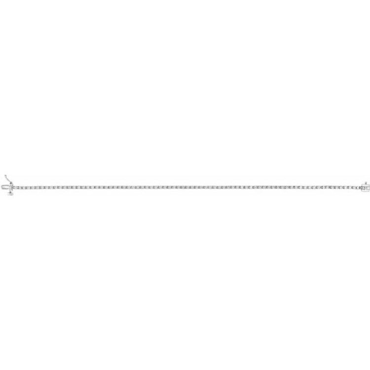 14K White Gold 1 CTW Natural Diamond Line 7 1/4" Bracelet