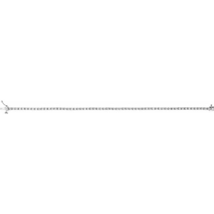 14K White Gold 2 CTW Natural Diamond Line 7 1/4" Bracelet