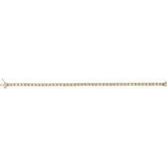 14K Yellow Gold 4 CTW Natural Diamond Line 7 1/4" Bracelet