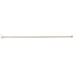 14K Rose Gold 4 CTW Natural Diamond Line 7 1/4" Bracelet