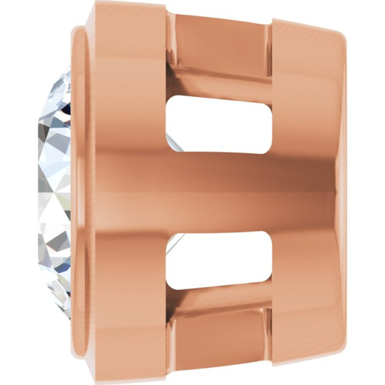 14K Rose Gold 1/4 CT Natural Diamond Slide Pendant