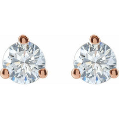 14K Rose Gold 1/4  CTW Lab-Grown Diamond Stud Earrings
