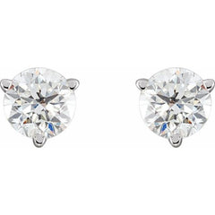14K White Gold 3/4 CTW Natural Diamond Earrings