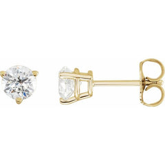 14K Yellow Gold 3/4 CTW Natural Diamond Earrings