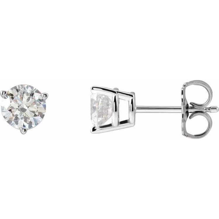 14K White Gold 1 CTW Natural Diamond Earrings