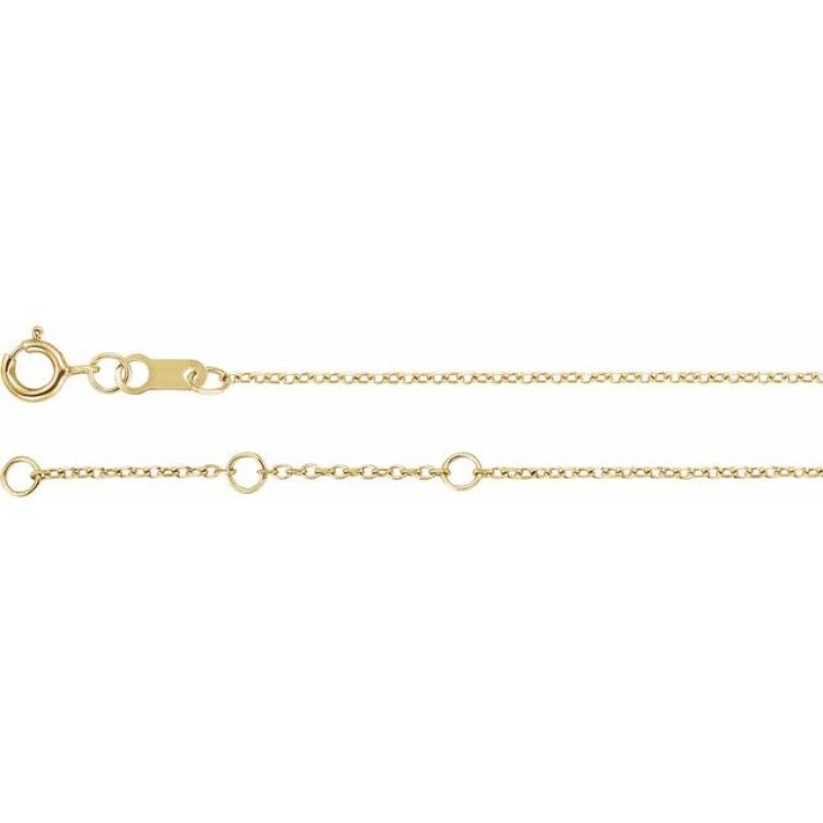 14K Yellow Gold Natural Pink Tourmaline Bezel-Set Solitaire 6 1/2-7 1/2" Bracelet