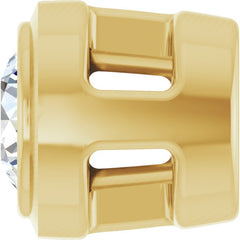 14K Yellow Gold .06 CT Natural Diamond Slide Pendant