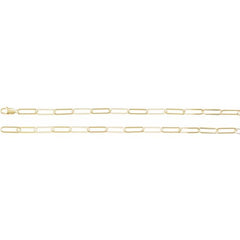 14K Yellow Gold 6.2 mm Paperclip-Style 18" Chain
