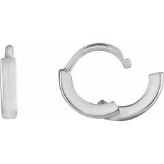 Platinum Hinged 8 mm Hoop Earrings