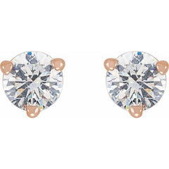 14K Rose Gold 1/5 CTW Natural Diamond Earrings