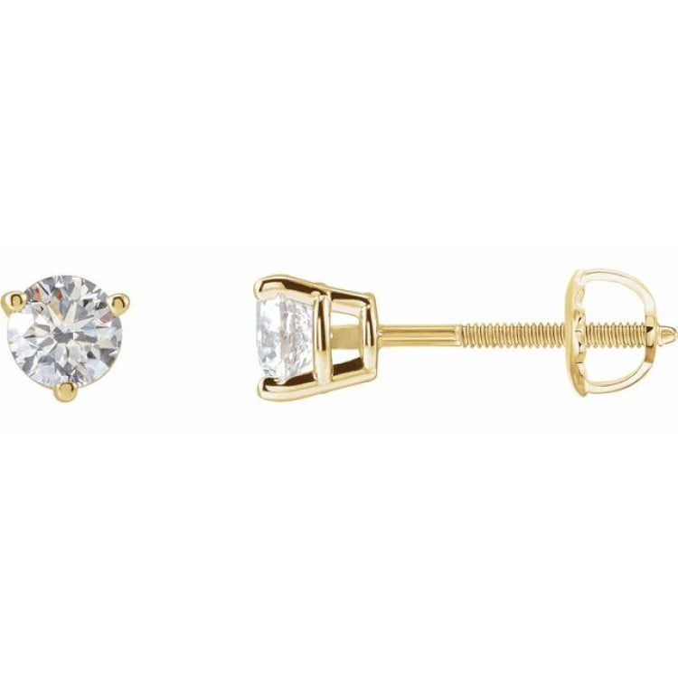 14K Yellow Gold 3/8 CTW Natural Diamond Earrings