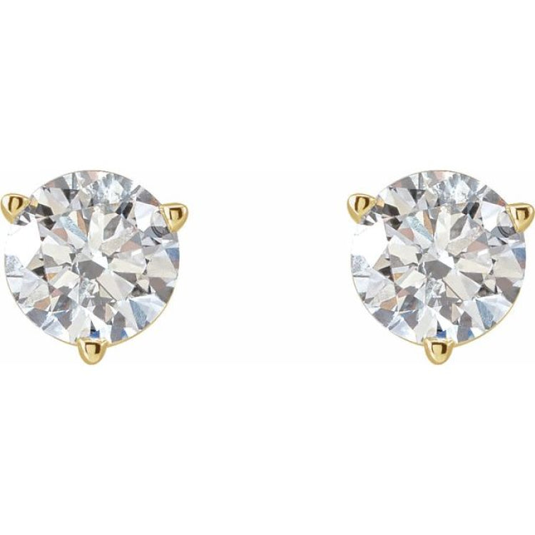 14K Yellow Gold 3/8 CTW Natural Diamond Earrings