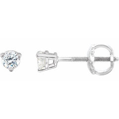 14K White Gold 1/5 CTW Natural Diamond Earrings