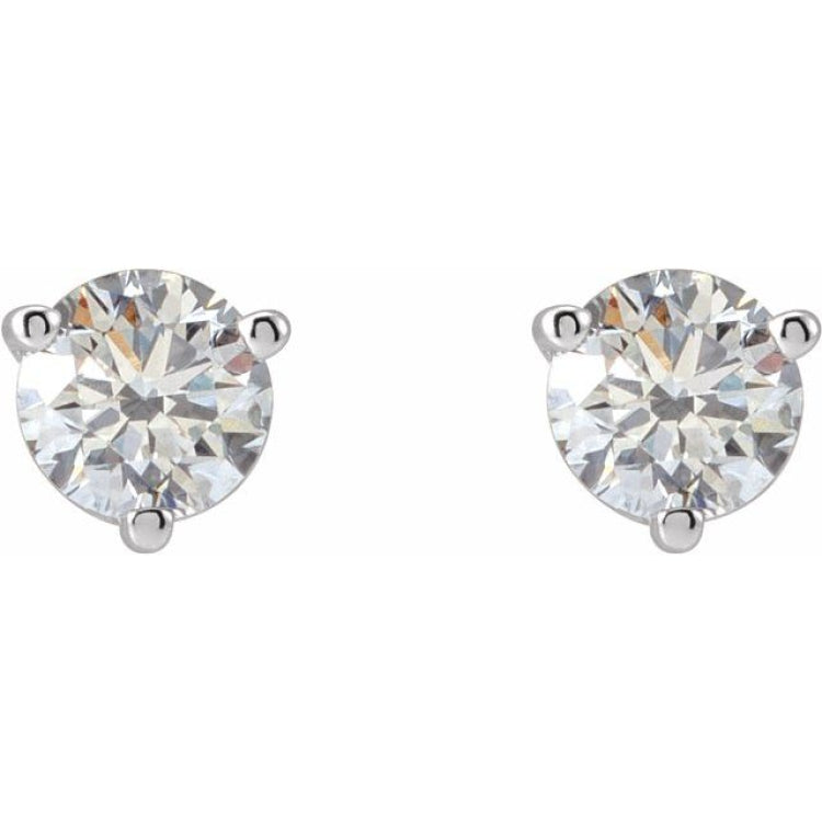 14K White Gold 1/5 CTW Natural Diamond Earrings
