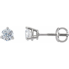 14K White Gold 3/8 CTW Natural Diamond Earrings