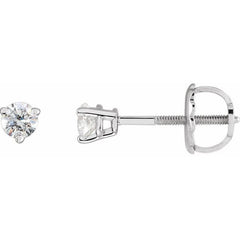 Platinum .06 CTW Natural Diamond Earrings