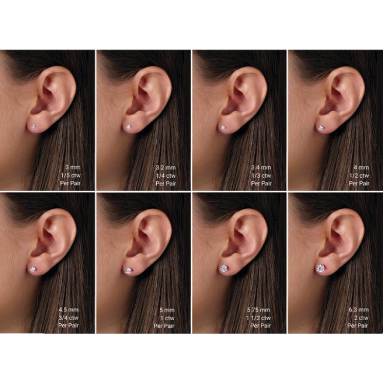 14K Yellow Gold 2 1/2 CTW Lab-Grown Diamond Stud Earrings
