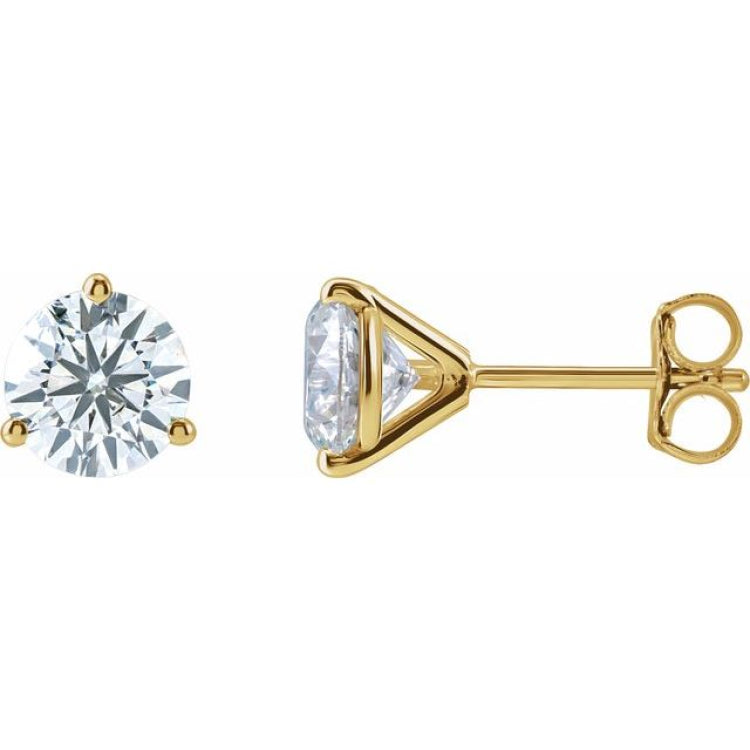 14K Yellow Gold 3 CTW Lab-Grown Diamond Stud Earrings