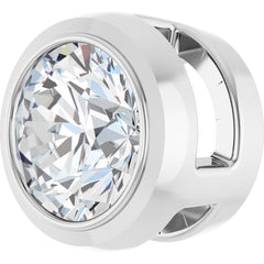 14K White Gold 1/3 CT Lab Grown Diamond Slide Pendant