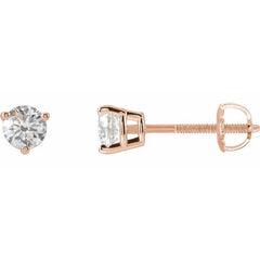 14K Rose Gold 1/2 CTW Lab-Grown Diamond  Earrings