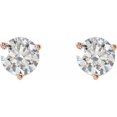 14K Rose Gold 1/2 CTW Lab-Grown Diamond  Earrings