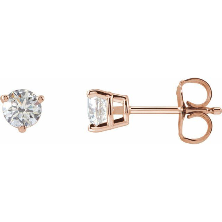 14K Rose Gold 1/2 CTW Lab-Grown Diamond Earrings