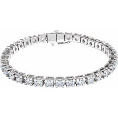14K White Gold 10 CTW Lab-Grown Diamond Line 7 1/4" Bracelet