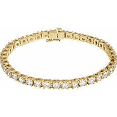 14K Yellow Gold 6 CTW Lab-Grown Diamond Line 7 1/4" Bracelet