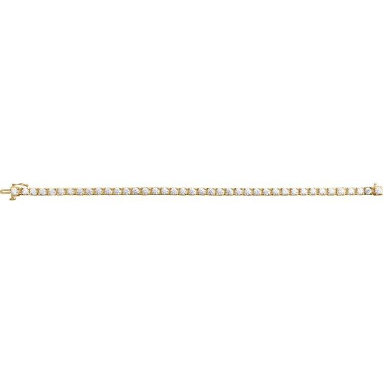 14K Yellow Gold 6 CTW Lab-Grown Diamond Line 7 1/4" Bracelet