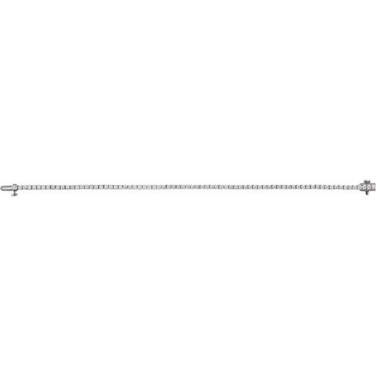 14K White Gold 3 CTW Lab-Grown Diamond Line 7" Bracelet