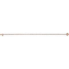 14K Rose Gold 3 CTW Lab-Grown Diamond Line 7" Bracelet