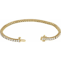 14K Yellow Gold 4 CTW Lab-Grown Diamond Line 7" Bracelet