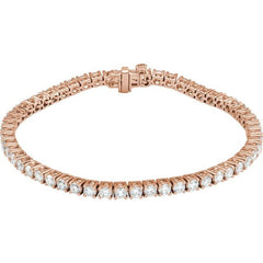 14K Rose Gold 5 CTW Lab-Grown Diamond Line 7" Bracelet