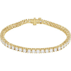 14K Yellow Gold 6 CTW Lab-Grown Diamond Line 7" Bracelet