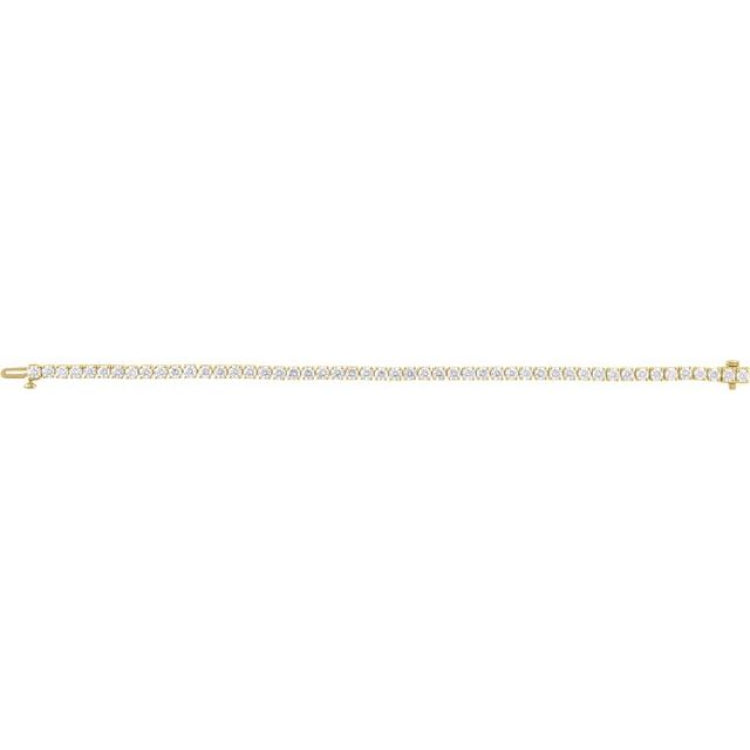 14K Yellow Gold 6 CTW Lab-Grown Diamond Line 7" Bracelet