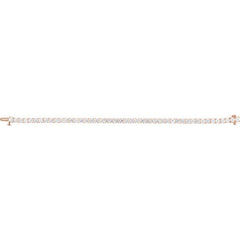 14K Rose Gold 8 CTW Lab-Grown Diamond Line 7" Bracelet