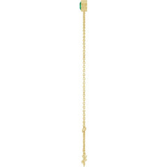 14K Yellow Gold Natural Emerald 6 1/2-7 1/2" Bracelet