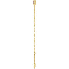 14K Yellow Gold Natural Amethyst 6 1/2-7 1/2" Bracelet