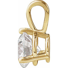 14K Yellow Gold 5/8 CT Lab-Grown Diamond Pendant