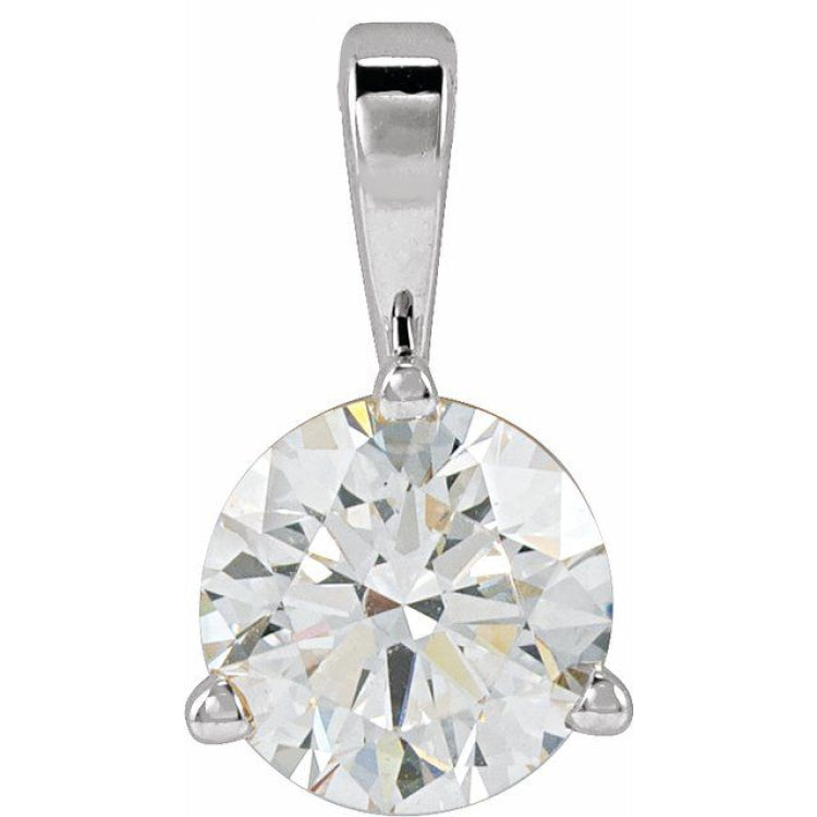 Sterling Silver 5/8 CT Lab-Grown Diamond Pendant