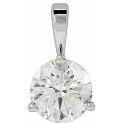 Sterling Silver 5/8 CT Lab-Grown Diamond Pendant