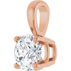 14K Rose Gold 1/2 CT Lab-Grown Diamond Pendant