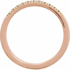 14K Rose Gold Natural Peridot Stackable Ring