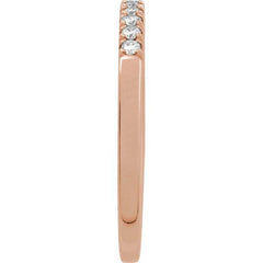 14K Rose Gold 1/6 CTW Lab-Grown Diamond Stackable Ring