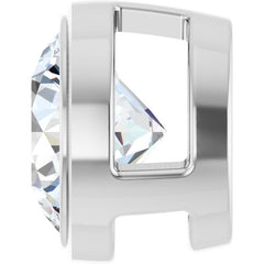 14K White Gold 3/4 CT Natural Diamond Slide Pendant