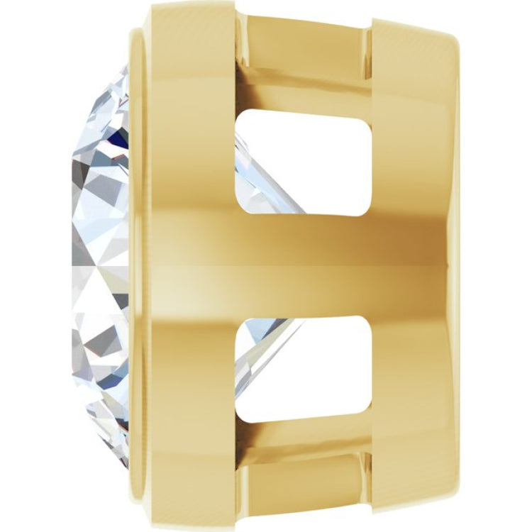 14K Yellow Gold 1 CT Natural Diamond Slide Pendant