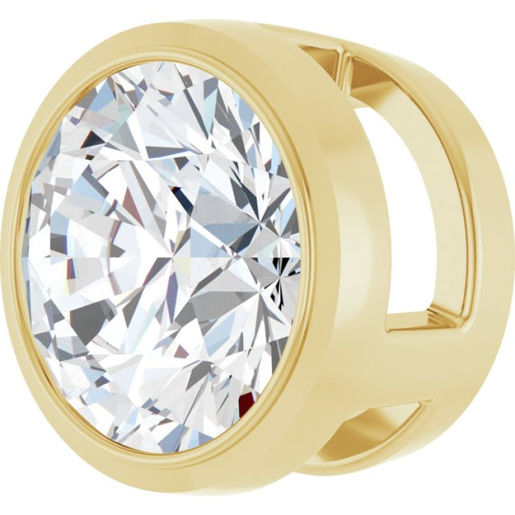 14K Yellow Gold 3/4 CT Lab-Grown Diamond Slide Pendant