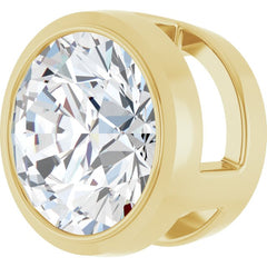 14K Yellow Gold 3/4 CT Lab-Grown Diamond Slide Pendant