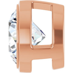 14K Rose Gold 3/4 CT Lab-Grown Diamond Slide Pendant