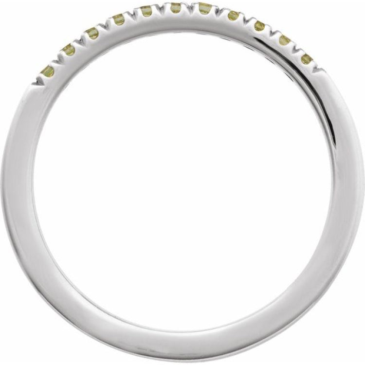 Sterling Silver Natural Peridot Stackable Ring